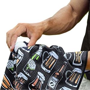 Printed Embroidery Sublimation Logo Golf Towels With Clip Microfiber Waffle