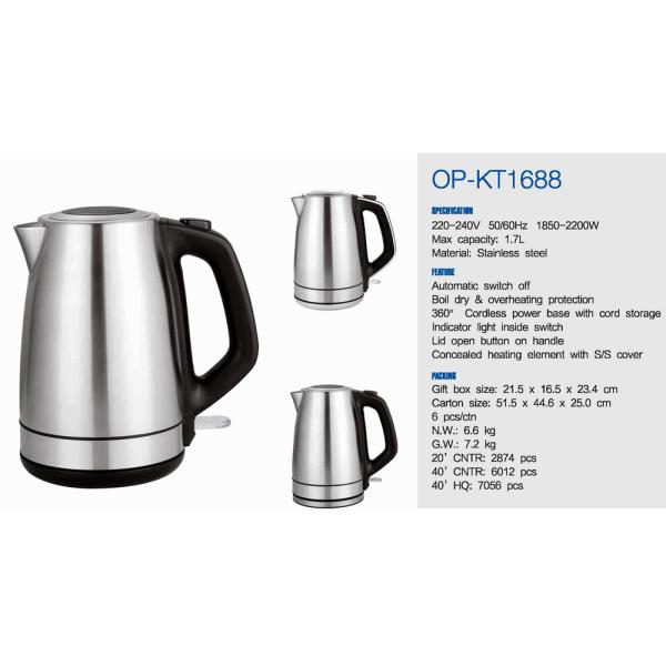 Hotel Electric Stainless Steel Kettle with Cordless Automatic Shut-off