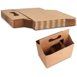Quality Custom Design Popular Wine Cardboard Folding Paper Bottle Carrier Beer And Beverages Box for sale