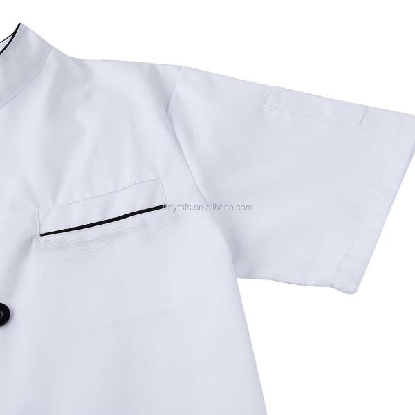 Restaurant Hotel Worker Lightweight Chef Coats Short Sleeve