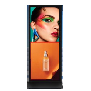 Full Screen Floor Standing Advertising Touch Screen Kiosk with 60000 Hours Life