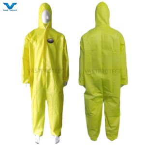 Anti Static Function Cat III Type 4 PPE Industrial Safety Chemical Yellow