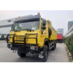 Sinotruk Howo Tipper Dump Truck 6 × 6 All Wheel Drive With 14.00R20 Single Tyre