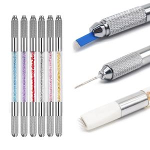 Acrylic Double Head Microblading Tattoo Pen Eyebrow Permanent Makeup Tools
