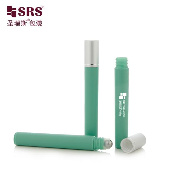 RPA-10ML(C) Injection Custom Color Glossy Matte In Mold Plastic Roller Ball Bottle Wholesale Eye Gel Serum Bottle Tube