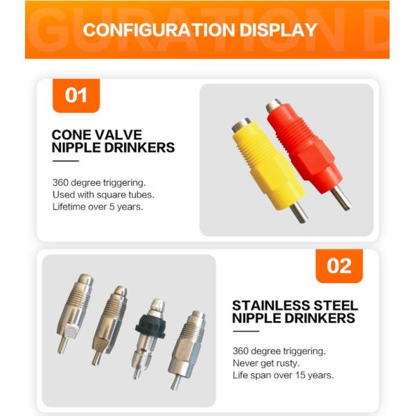 Broiler Nipple Drinker Automatic Chicken Drinker For Poultry Farming Equipment