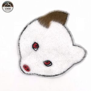 White Fox Sew Embroidery On Patches Applique Badge Clothes and Bag DIY Wholesale