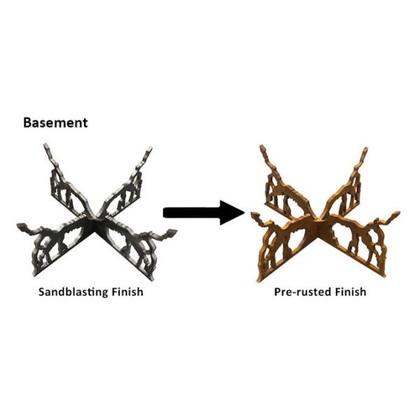 Phoenix Pattern Design Rusty Outdoor Metal Fire Ball in Corten Steel