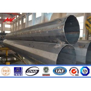 11.9m Height Spray Paint Galvanized Steel Poles For Transmission Equipment