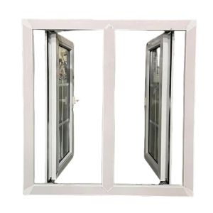 60 Series PVC UPVC Hurricane Impact Casement Windows With Window Screen