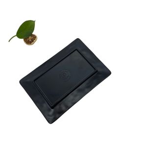 Hotel 8 Inch Melamine Dinner Plates Rectangle With Reliefs Texture