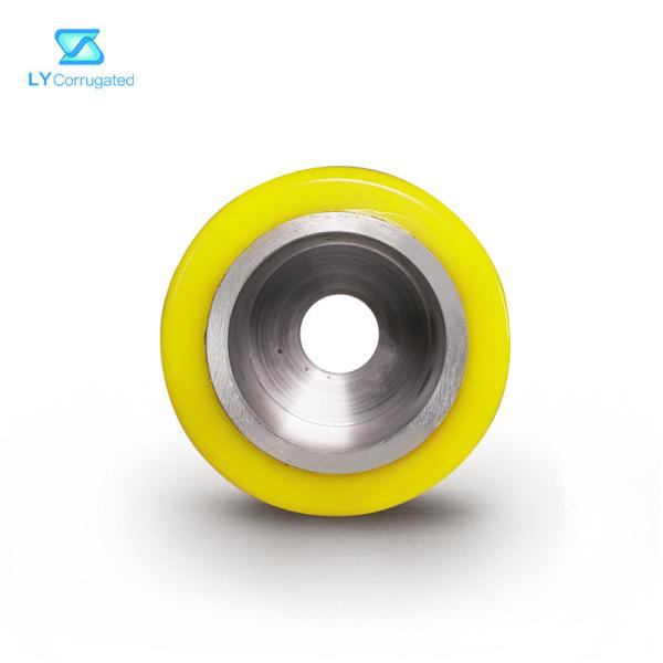 Buy Yellow Corrugated Machine Spare Parts Polyurethane Wheel ODM Accepatable at wholesale prices