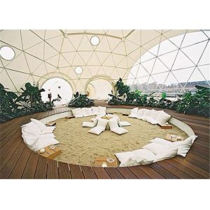 Wooden Flooring Durable Half Sphere Geodesic Tent Dome Water Resistant Canopy