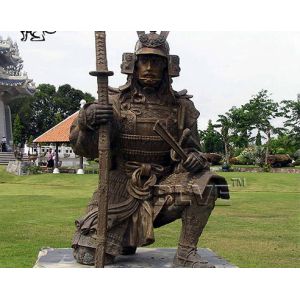 Bronze Japanese Samurai Statue Sculpture Outdoor Large Garden Art