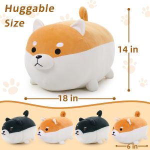 MorisMos 18\" Unisex Shiba Inu Corgi Plush Dog Toy Soft Cute Kids Stuffed Animal