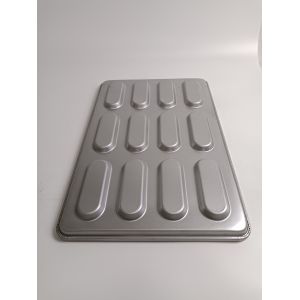 400x600mm 12 Cavity PTFE Hot Dog Bun Baking Pan evenly heated