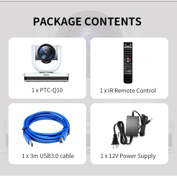 1080P 12X Optical Zoom HD PTZ Camera for Live Streaming and Video Conference System