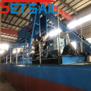 Chain Bucket Sand Dredger 75kw-240kw Power for River Sand Gold and Diamond