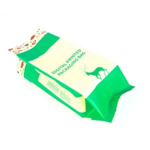 Custom Printing Peanut Back Sealing Bag Side Gusset Pillow Bags