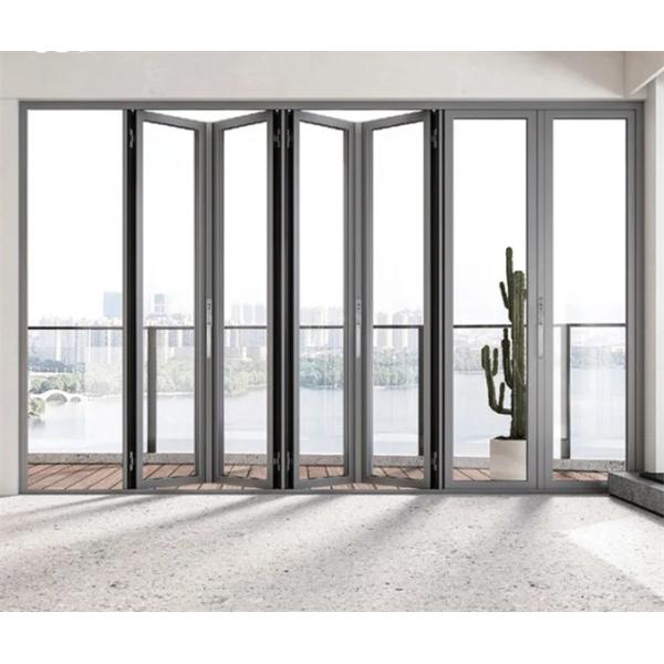 35dB Sound Insulation Glass Bi-Folding Doors For To Service Apartments