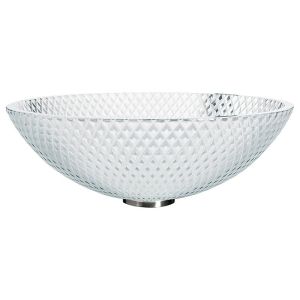 Super Clear Glass Vanity Sinks Bowl Bathroom Transparent CNC Engraving