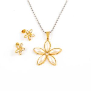 Quality South American Fashion Stainless Steel Earrings With Matched Pendant Necklace Set CQT62 for sale