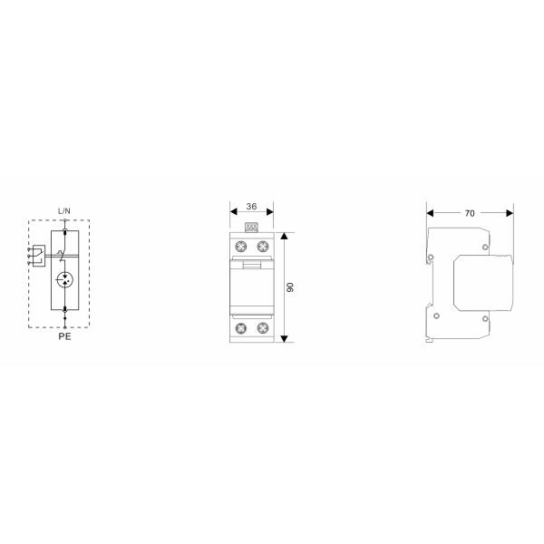 Surge Protective Device For 150V/275V/320V Low Voltage 50kA Type 1