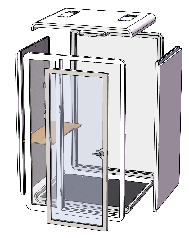 Portable and Customizable Soundproof Pod with Easy Assembly for Multi-functional