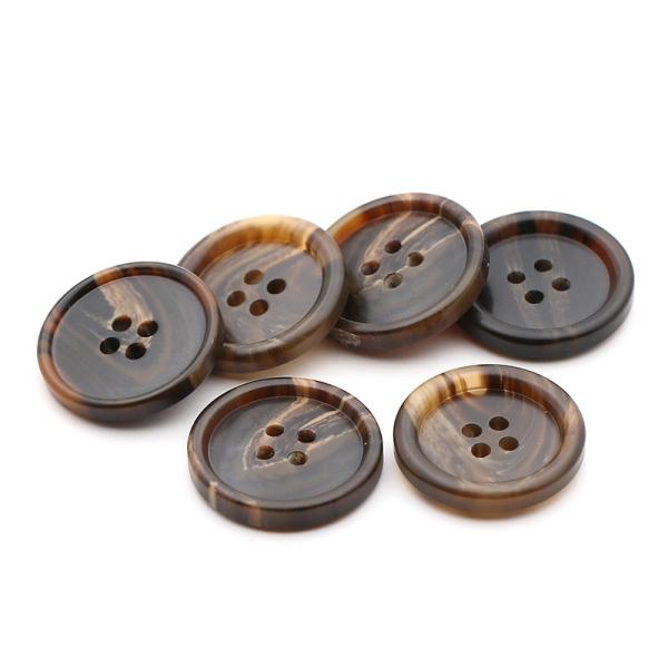 2022 Colorful factory wholesale 4-holes flatback imitated horn resin button