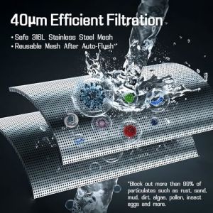 Universal Automatic Whole-House Self-Cleaning Sediment Filter For Safe And