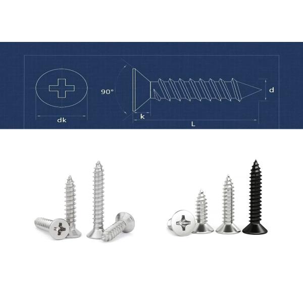 Pan Flat Round Head Self Tapping Screws Corrosion Resistant M8 Screw