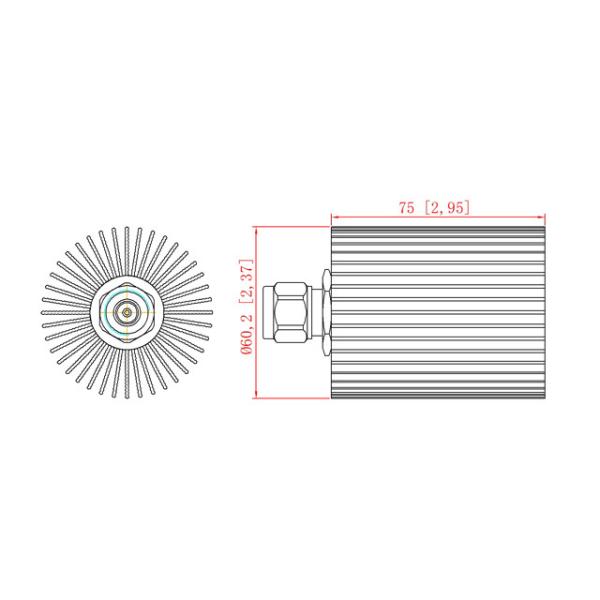 DC-6GHz 50W Dummy Load / Termination Load N Male