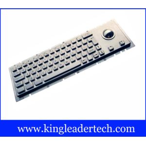 Cherry Key Switch Kiosk Rugged Trackball Keyboard IP65 Panel Mounting