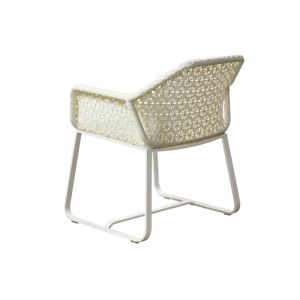 Smooth Edges Finish SGS Tested Dining Table With Wicker Chairs