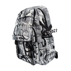 Men Plaid Pattern School Bag Canvas Style Travel Backpack