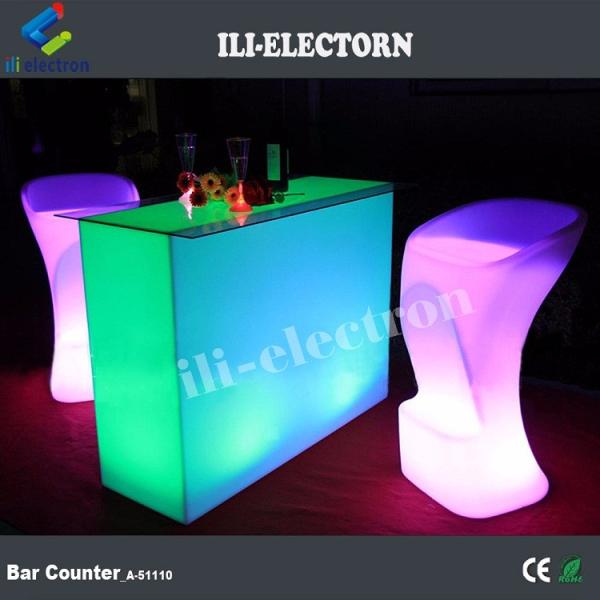 New Design Rectangle Illuminated party led light led cocktail table