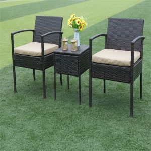 All Weather Rattan Bistro Set Patio Table Patio Table And Chair Outdoor