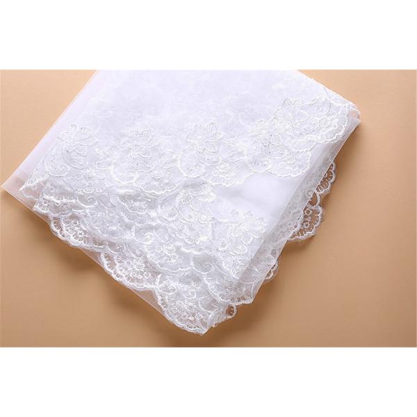 Embroidery Cord lace with Rhinstone Ivory/White Bridal Veil Wedding Accessories