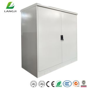 19 Inch Rack Outdoor Telecom Enclosure Double Bay Water Resistant