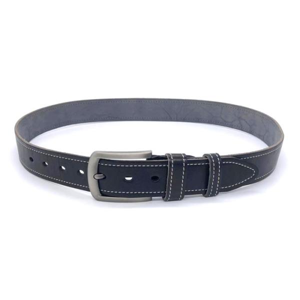 Adults Black 3.8cm Mens Casual Leather Belt For Pants