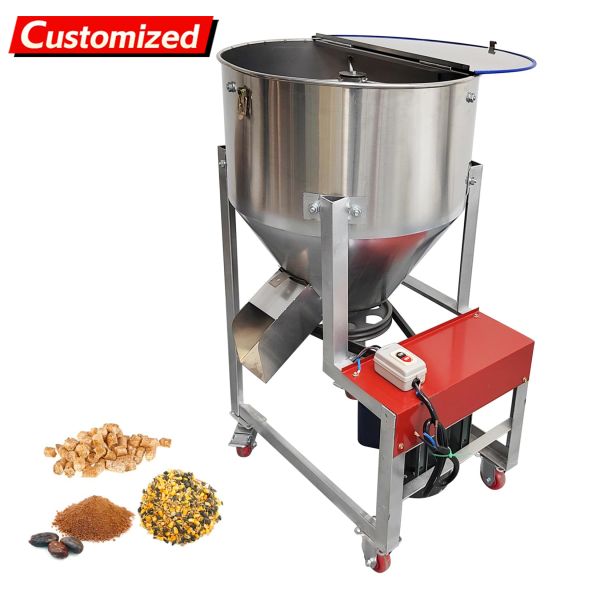 Custom Stainless Steel Dry Powder Mixer 220lbs 3KW 110V Industrial Blender for