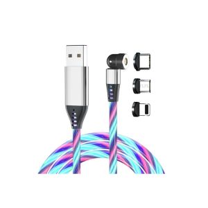 QS MG7002 540 Degree Luminous Magnetic USB Data Cable