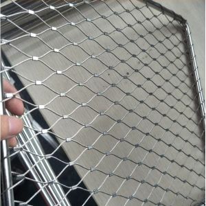 Customized Shape Design Stainless Steel Rope Mesh with Diamond Hole Shape for