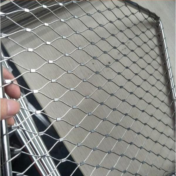 Customized Shape Design Stainless Steel Rope Mesh with Diamond Hole Shape for