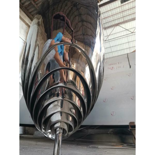 Abstract Outdoor Metal Statues Overlaps Large Garden Sculptures Statues Stainless Steel 316