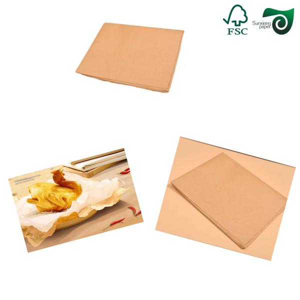 40gsm 60gsm White Greaseproof Food Wrapping Paper Boasting Superior Printability FSC