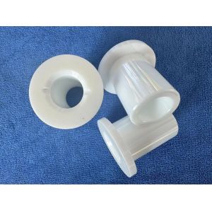 White Pumps Ceramic Sliding ZrO2 Bearings Sleeve Bushing with Step