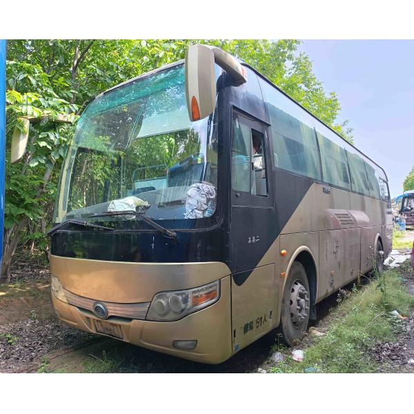Young Tong Bus 51 Seats Golden Color Sealing Window EURO III 10.5 Meters Rear
