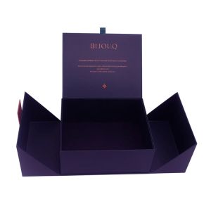 Custom Logo Printed Cardboard Two Open Gift Box With Double Door Cosmetic