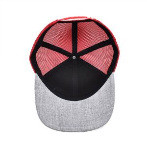 Custom 6 Panel Trucker Cap Embroidered Logo Polyester Mesh Hat